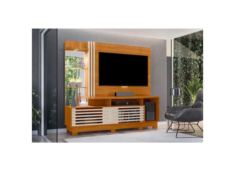 Home Theater Frizz Plus para TV de até 60 polegadas (com pés) - Cinamomo / Off White - Madetec