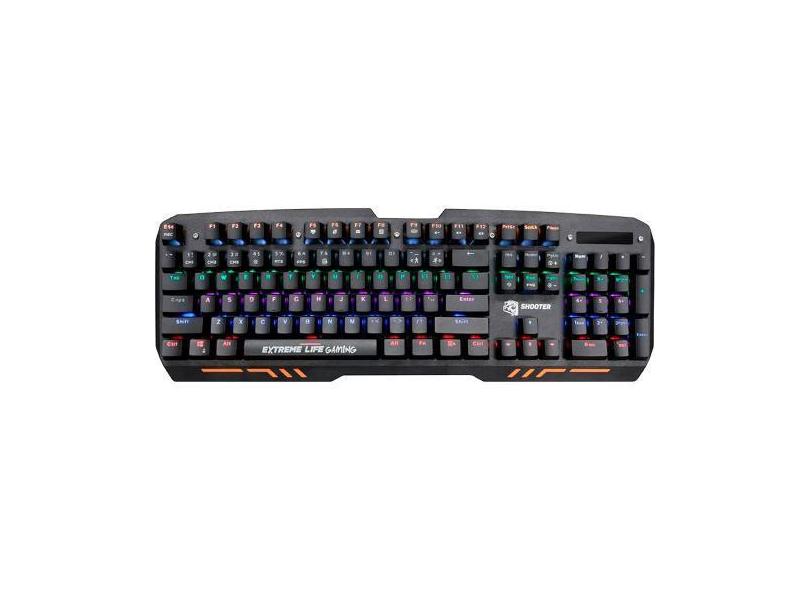 Teclado Gamer Mecanico Elg TGMS Shooter - com Fio - Ingles - RGB - Ant