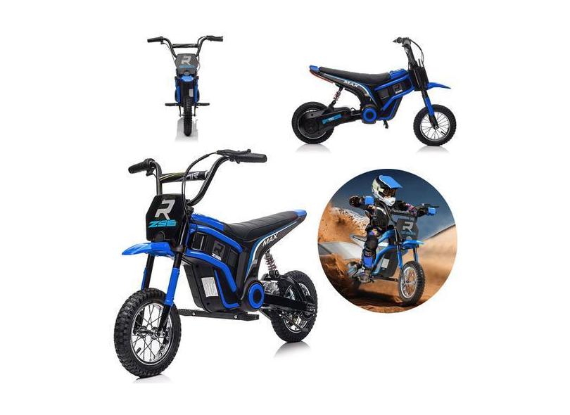 Mini Moto Elétrica Infantil 24V Trilha Bateria 2 Motores 350W Rodas 12