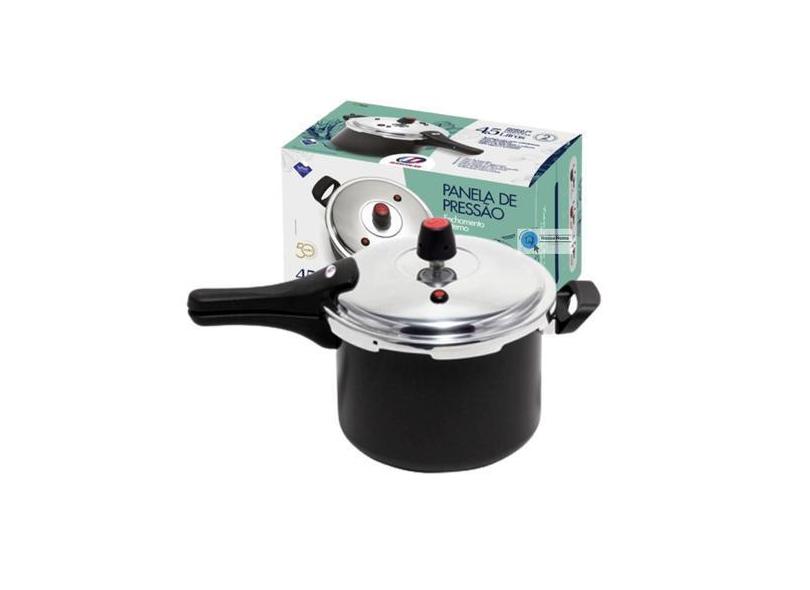 Panela De Pressão 4,5L Antiaderente Teflon Preto - Marcolar