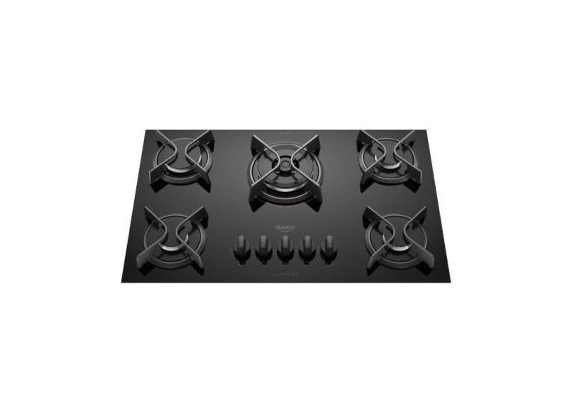 Fogão Cooktop a Gás Dako Supreme 5 Bocas Mesa Em Vidro Temperado Super