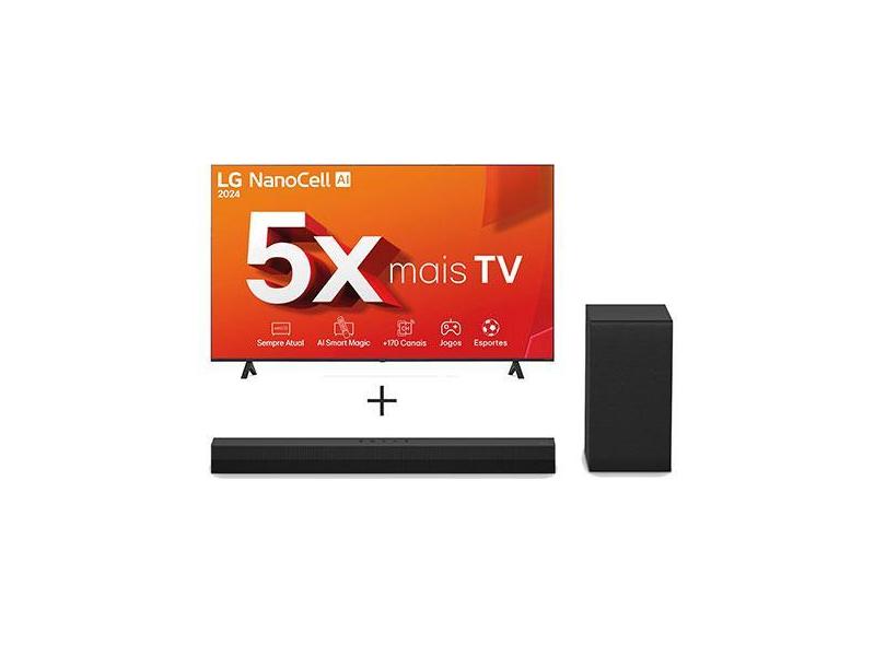 Combo Smart TV LG NanoCell AI NANO80 4K de 70"  + Soundbar LG S40T - 70NANO80T.S40T