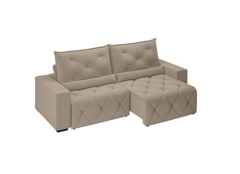 Sofá 4 lugares Reclinável Retrátil Suede Havana 250cm Besthouse