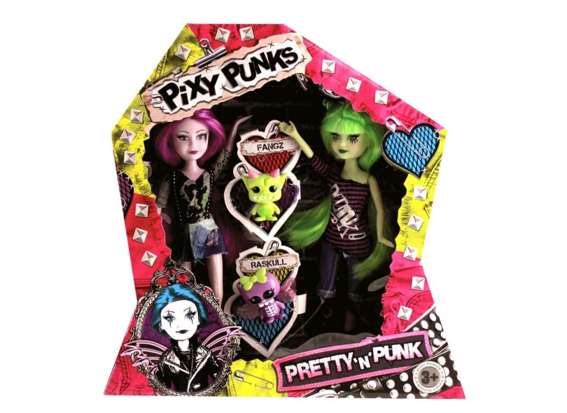 Boneca Pixy Punks Kit com 2 Bonecas Estrela