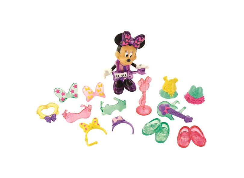 Boneca Disney Minnie Acessórios de Moda Rock Mattel