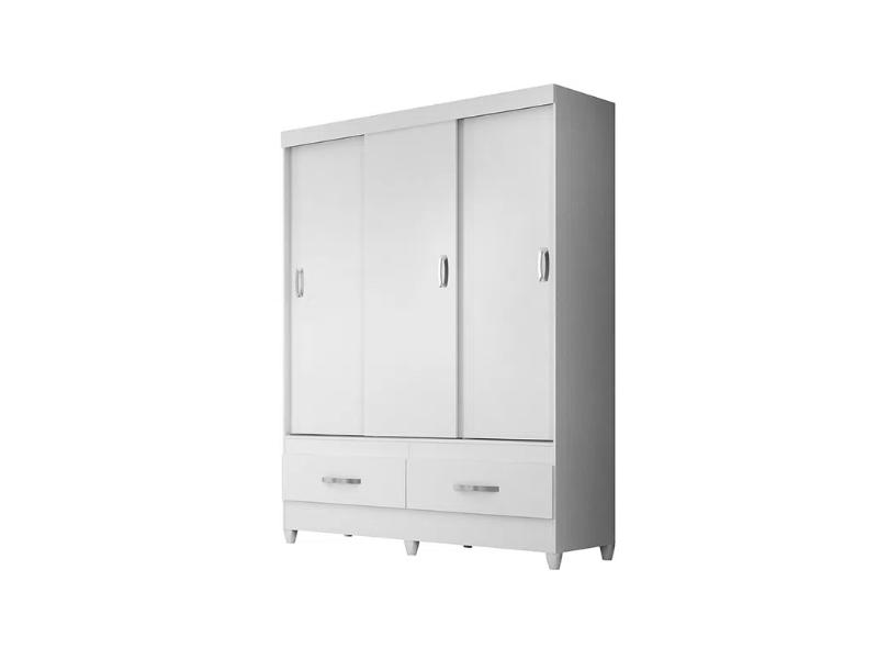 Guarda-Roupa Solteiro 3 Portas 2 Gavetas New Suécia Moval