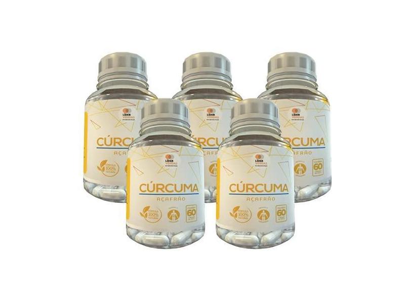 Cúrcuma - 60 caps 500mg kit com - 5 potes