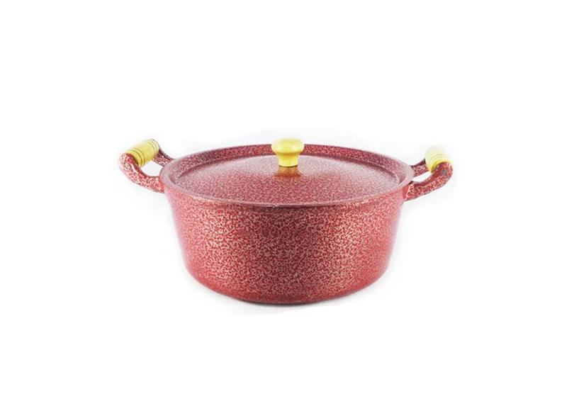 Caçarola Panela Reta Craqueada De Alumínio Alça Madeira 45cm - Divifor