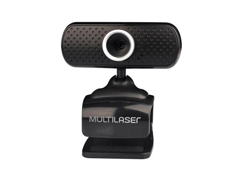 Webcam 480P Microfone Embutido USB Preto Multilaser - WC051