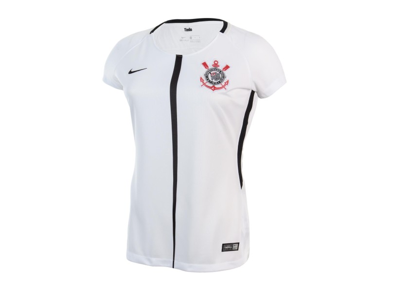 Camisa Torcedor Feminina Corinthians I 2017/18 sem Número Nike