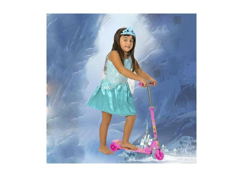 Patinete Infantil 50Kg Rosa Com Kit De Fantasia Completo. - Dm Toys