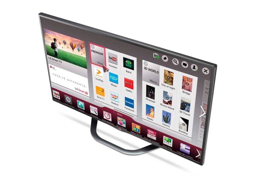 TV LED 42" Smart TV LG 3D Full HD 3 HDMI 42LA6200