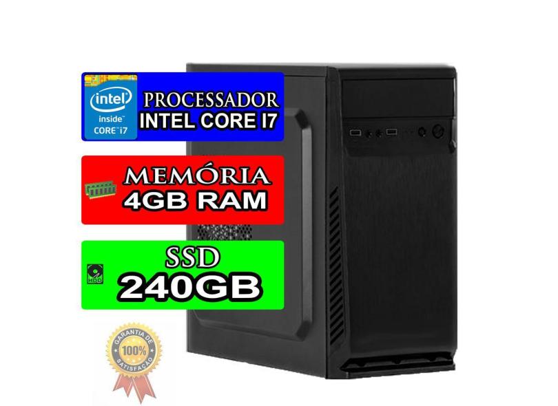 Computador Intel Core i7 4GB ssd 240GB Cpu Hdmi Desktop