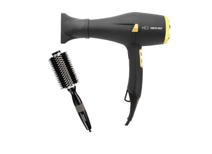 Secador De Cabelo Prof. Mq Vortex Gold 2200W 127V + Proart Escova Meta