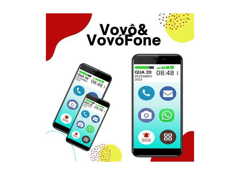 Celular vovô&vovófone 32gb faz chamadas de video - POSITIVO, Preto