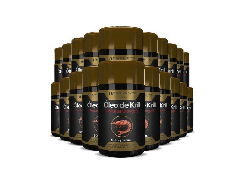 20x óleo de krill 60caps 750mg hf suplements - HF SUPLEMENTOS