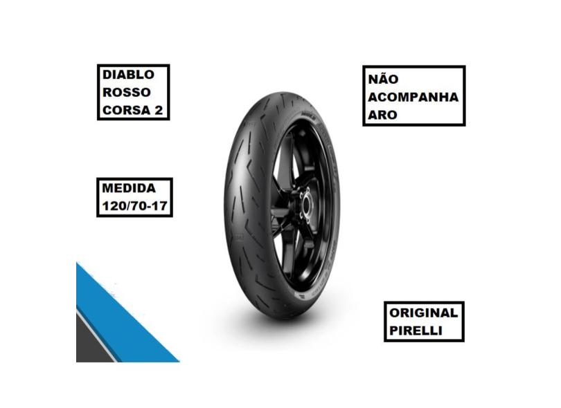 Pneu Pirelli Dianteiro 120/70-17 Diablo Rosso Corsa 2 Ducati Supersport