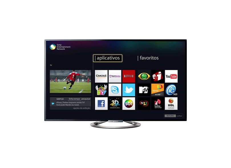 Televisión LED Sony Bravia, 55, 3D, Full HD, Smart TV, HDMI, USB -  KDL-55W950A