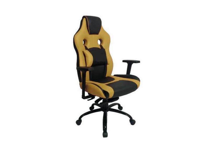 Cadeira Gamer Com Almofada Linha Gamer Racing Amarelo - Design Office