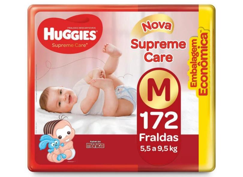 Fralda Huggies Turma da Mônica Supreme Care M 172 Und 5,5 - 9,5kg