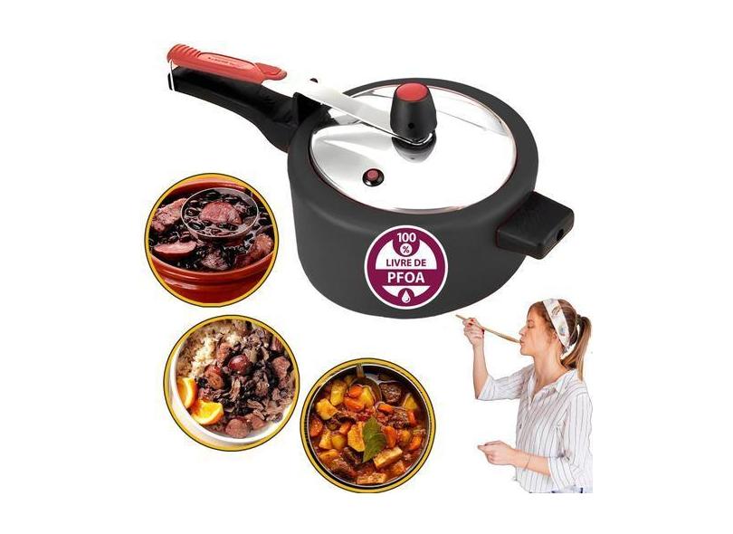 Panela De Pressão Elegante Antiaderente 3 Litros Selo Inmetro Cozinha