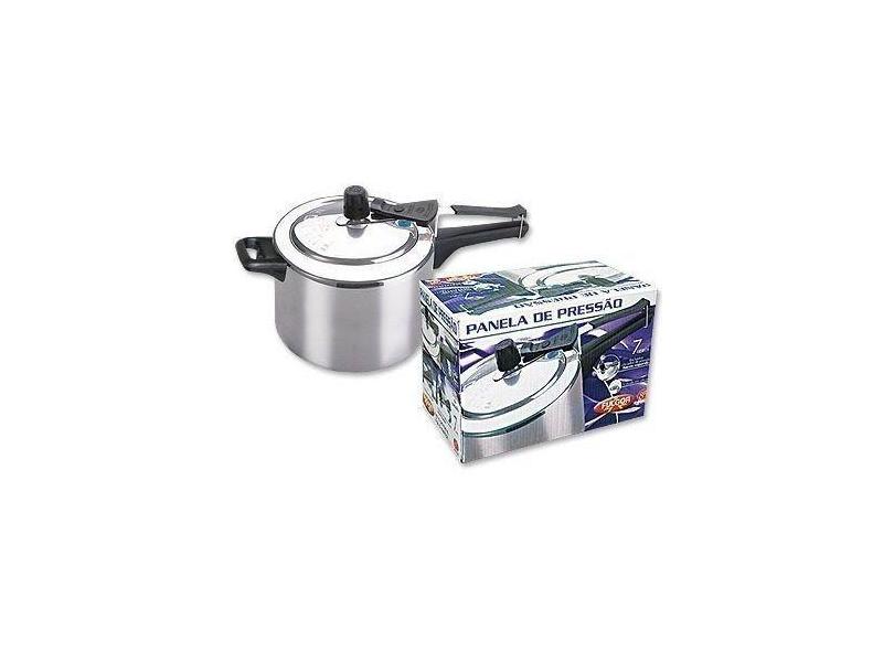 Panela De Pressão 7 Litros Polida Fulgor Brilha Na Cozinha, Prateado