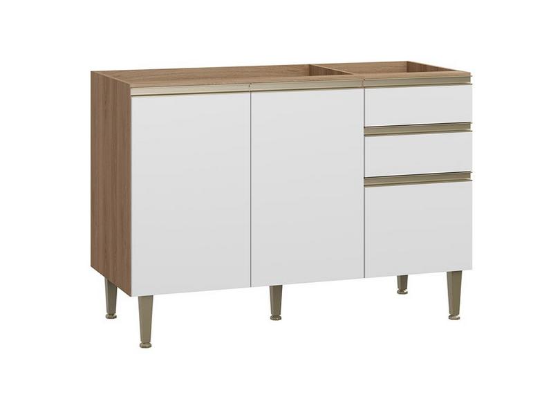 Balcão 2 Gavetas 3 Portas sem Tampo 1007 Cook Be Mobiliário