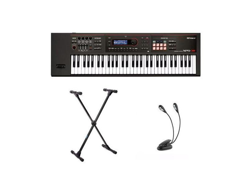 Kit Teclado Roland Xps30 Com Suporte E Luminária