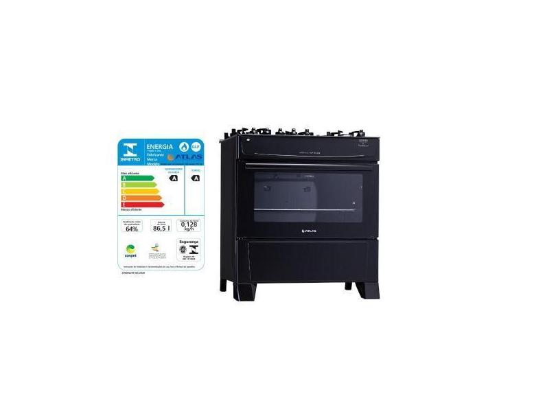 Fogão 5 Bocas com Forno Mônico Top Atlas Acendimento Automático Mesa V