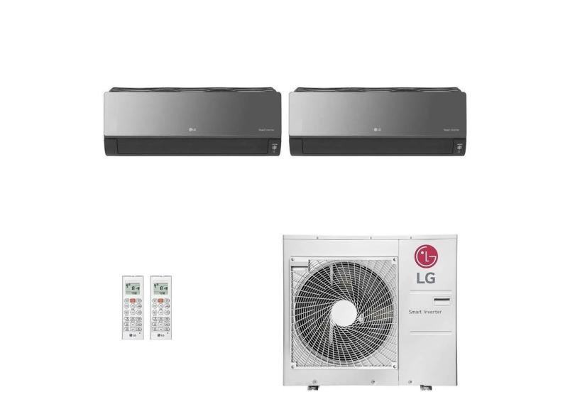 Ar-Condicionado Multi Split Inverter LG 30.000 (1x Evap HW Artcool 12.000 + 1x Evap HW Artcool 24.000) Quente/Frio 220V