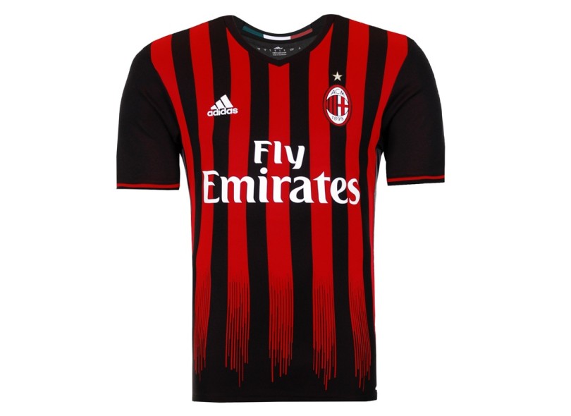 Camisa Torcedor Milan I 2016/17 com Número Adidas
