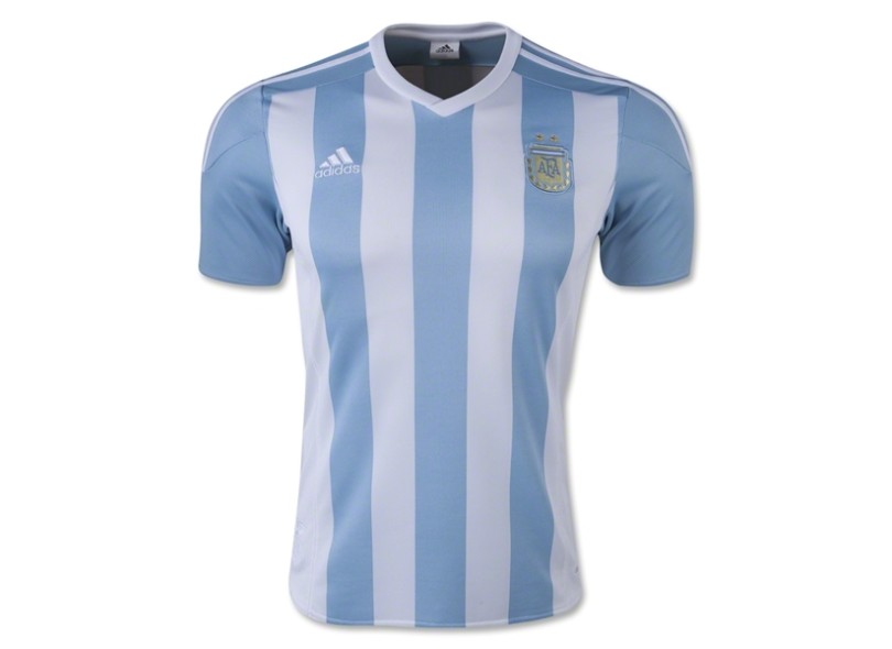 Camisa Jogo Argentina I 2015 sem número Adidas