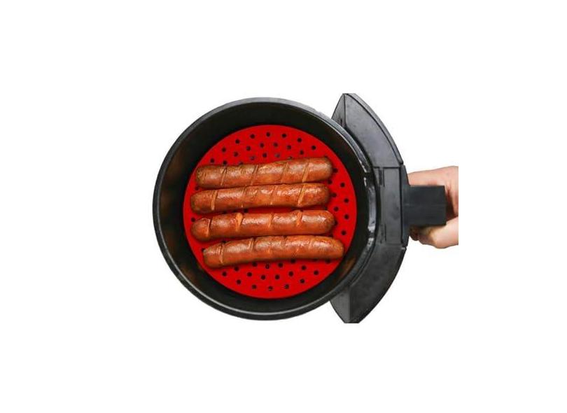 Tapete para Fritadeira Eletrica Redondo 22cm - Forro Air Fryer - Ar frai - airfryer - Silicone reutilizável - PANAMI