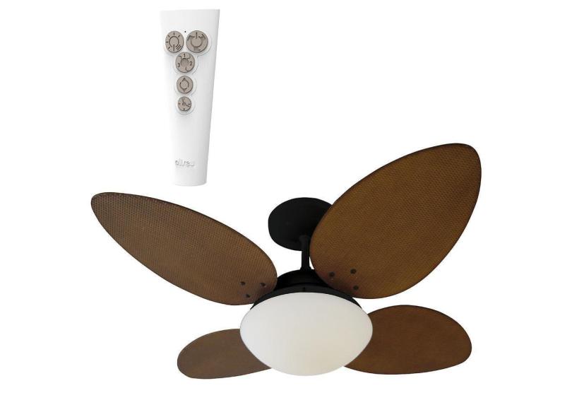 Ventilador de Teto Vime 220V Com Controle Remoto Marrom Aliseu