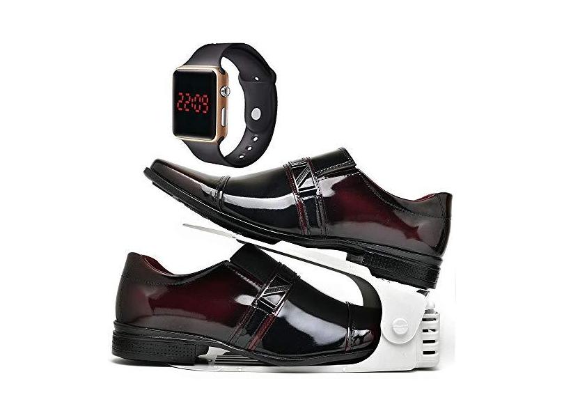 Kit Sapato Social Com Organizador e Relógio LED Casual Masculino DUBUY  820DB Tamanho:45;cor:;gênero:Masculino com o Melhor Preço é no Zoom