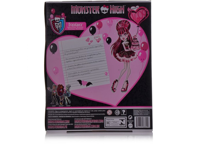 Boneca Monster High Draculaura 1600 Anos Mattel