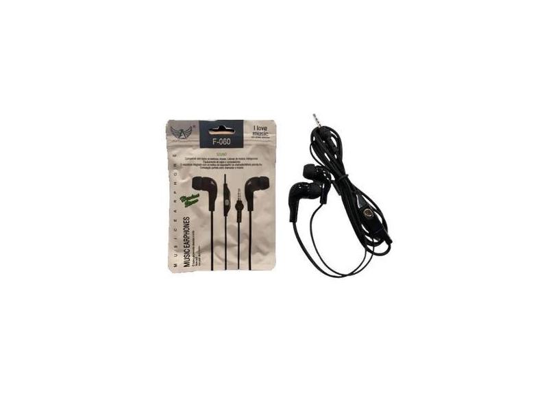 Fone de Ouvido Intra-Auricular Altomex F-060 Preto