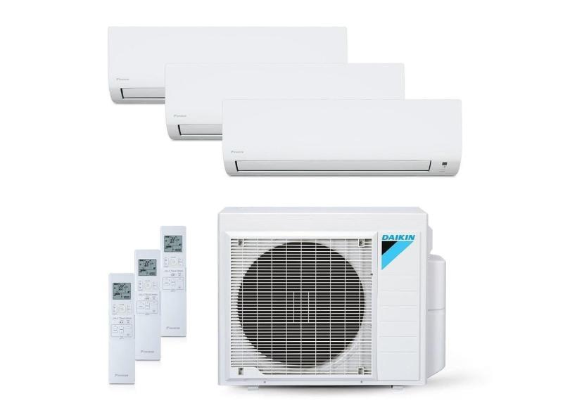 Ar-Condicionado Multi Split Inverter 24000 BTUs Daikin Quente e Frio (2 Evap. HW 9000 + 1 Evap. HW 12000) 220V