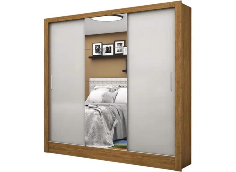 Guarda-Roupa Casal 3 Portas 3 Gavetas com Espelho Santiago Plus Espresso Moveis