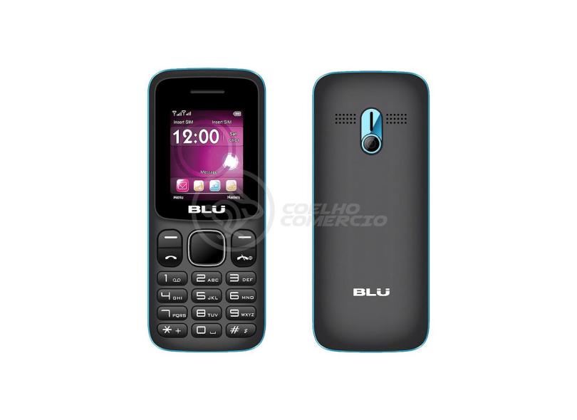 Blu Z4 Celular Dual Chip Tela 1.8 32MB Rádio fm Câmera e Luz Preto/Azul