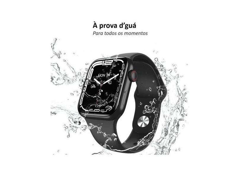 Relogio Smartwatch Feminino Preto Serie 8 Para Samsung Android E Ios -