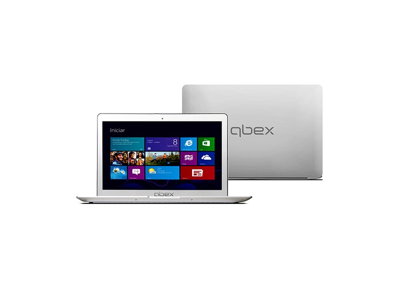 Ultrabook Qbex Intel Core i5 3317U 3ª Geração 8 GB 500 GB LED 14" Windows 8