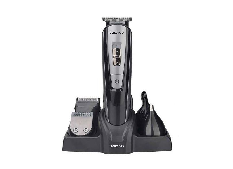 Conjunto de Barbeador Sem Fio Xion XI-HAIR5X1A - Preto/Prata