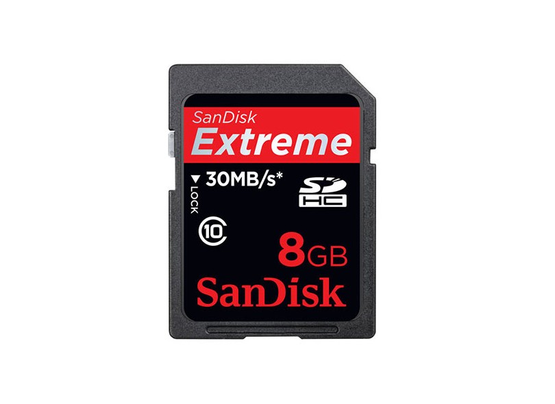 Cartão de Memória SDHC SanDisk Extreme 8 GB SDSX008GX46