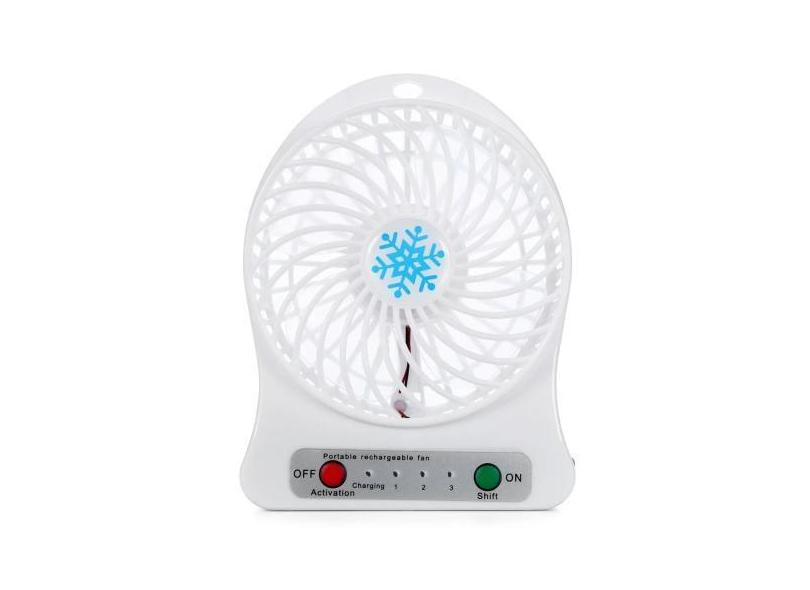 Mini Ventilador Portátil De Mesa Recarregável Com Cabo Usb - GENÉRICA,