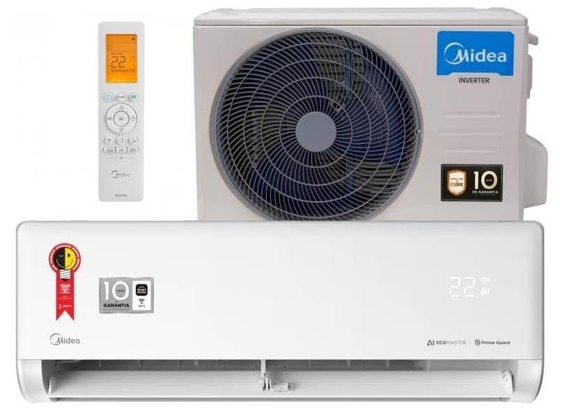 Ar-Condicionado Split Hi Wall Springer Midea AI Ecomaster 12000 BTUs Frio Inverter 42EZVCA12M5 / 38EZVCA12M5