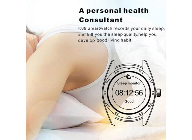 K89 Smartwatch Heart Rate Monitor Chamada de Mensagem ped metro