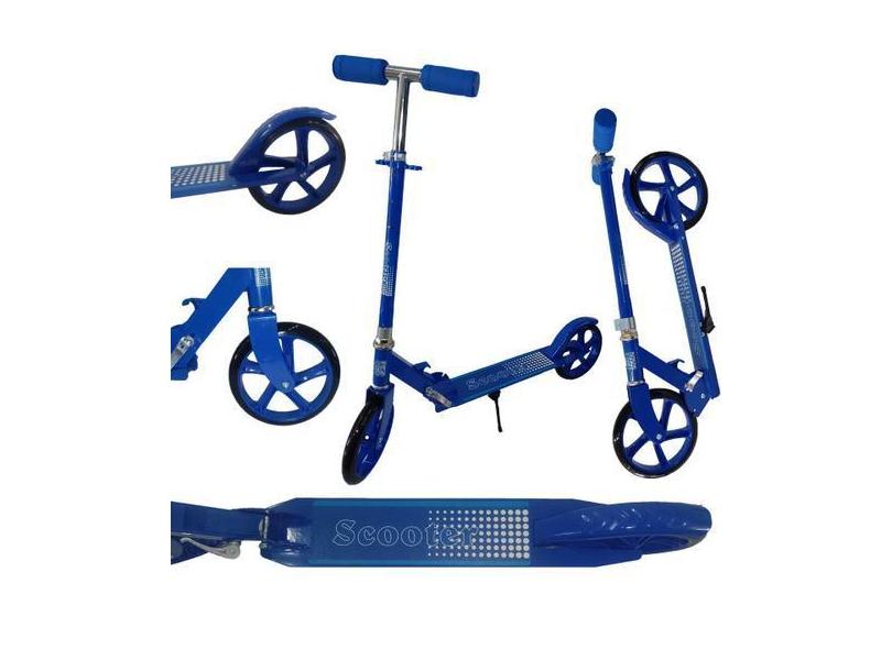 Patinete Crianças Jovens E Adultos Ajustável Azul 100Kg - Analu Kids