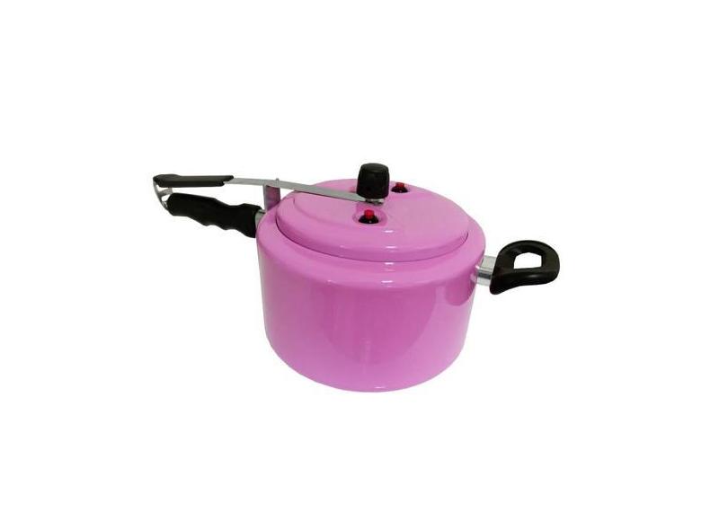 Panela De Pressão Com Teflon Antiaderente 5 Litros Cor Rosa - Extang
