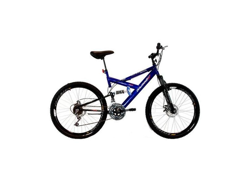 Bicicleta Aro 26 Mtb 18V Full Suspention Duplo Freio A Disco Max 260 A